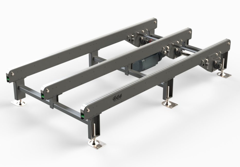 Kettingbaan voor pallethandling